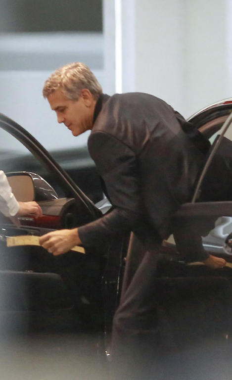 *EXCLUSIVE* George Clooney and Amal Alamuddin night out with friends at SoHo House