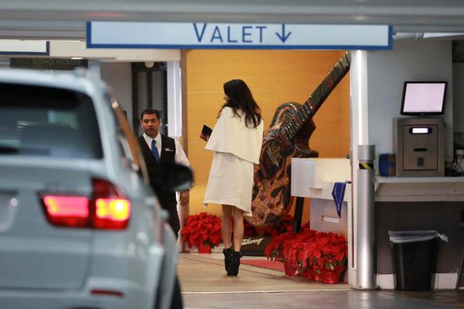 *EXCLUSIVE* George Clooney and Amal Alamuddin night out with friends at SoHo House