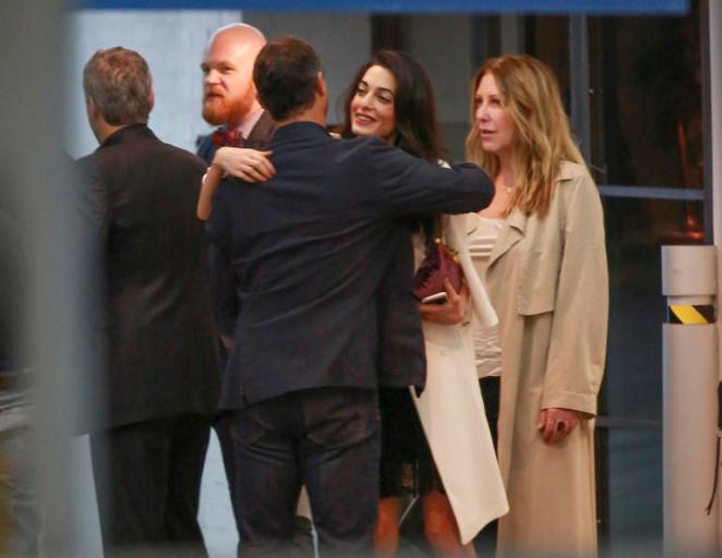 *EXCLUSIVE* George Clooney and Amal Alamuddin night out with friends at SoHo House