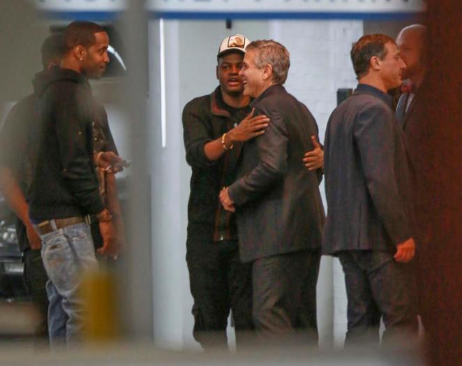 *EXCLUSIVE* George Clooney and Amal Alamuddin night out with friends at SoHo House