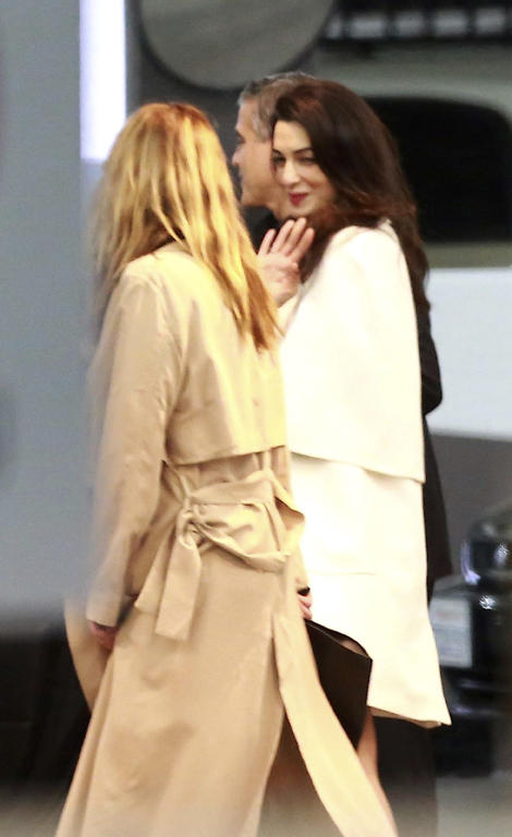 *EXCLUSIVE* George Clooney and Amal Alamuddin night out with friends at SoHo House