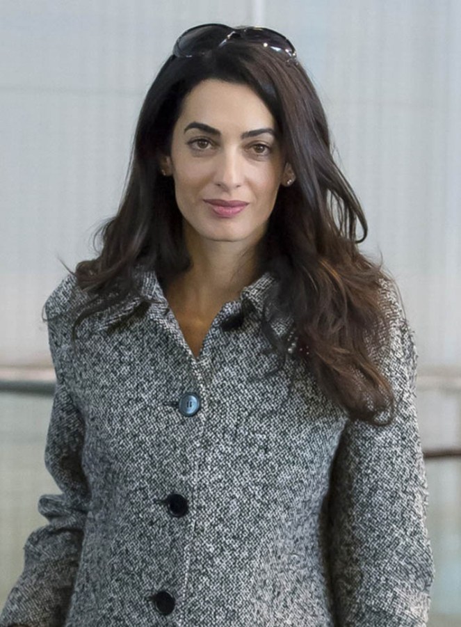 131887, EXCLUSIVE: Amal Alamuddin Clooney seen at EuroAirport Ba