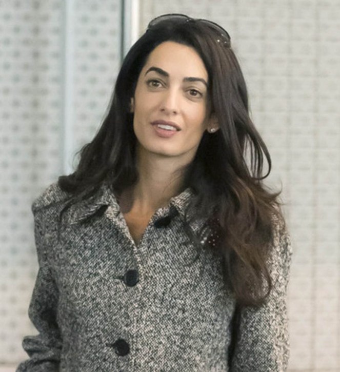 131887, EXCLUSIVE: Amal Alamuddin Clooney seen at EuroAirport Ba