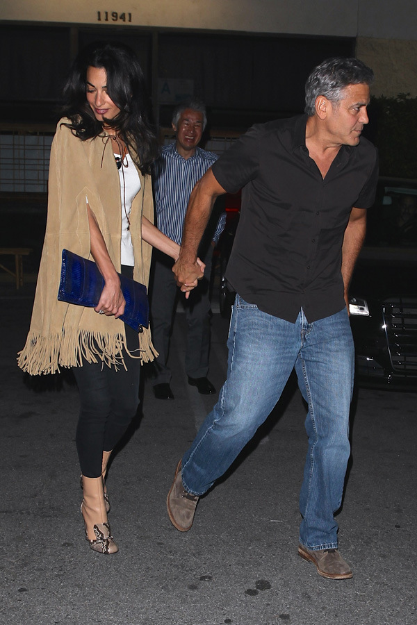*EXCLUSIVE* George Clooney and Amal Celebrate First Valentines Day Since they Got Hitched **MUST CALL FOR PRICING**
