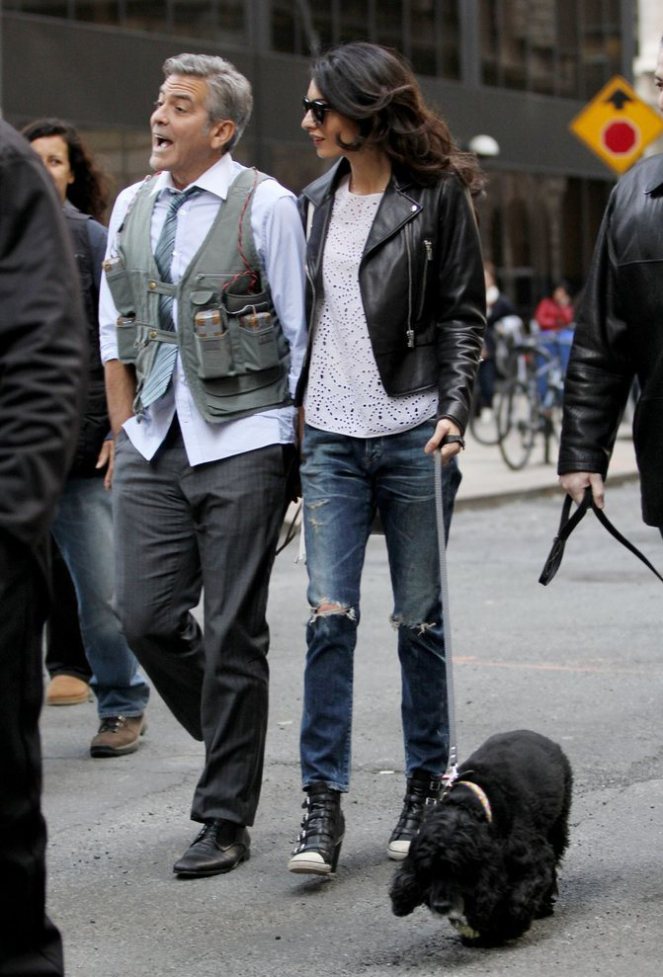 Amal-Alamuddin-Visits-George-Clooney-Set-His-Dog (13)
