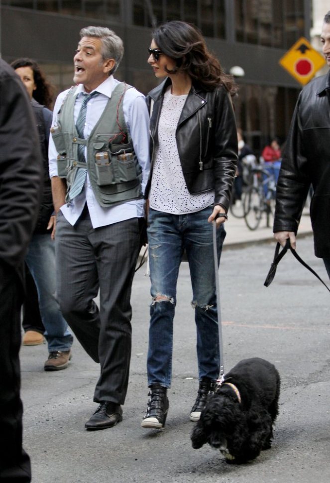 Amal-Alamuddin-Visits-George-Clooney-Set-His-Dog (6)