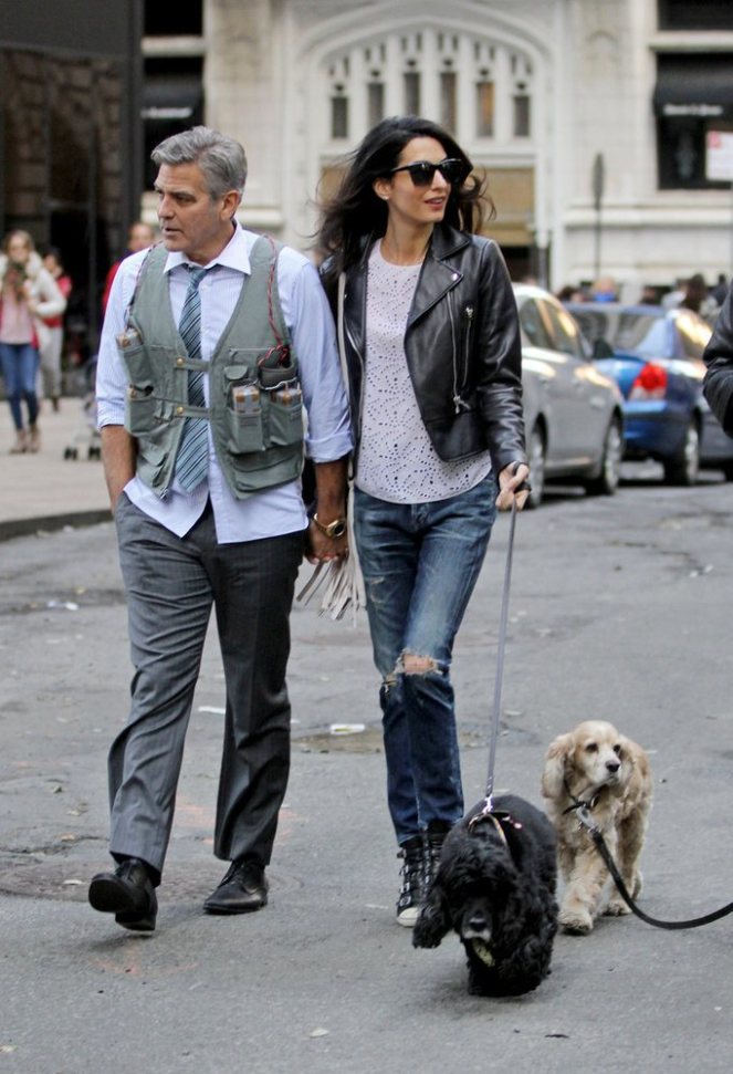 Amal-Alamuddin-Visits-George-Clooney-Set-His-Dog (8)